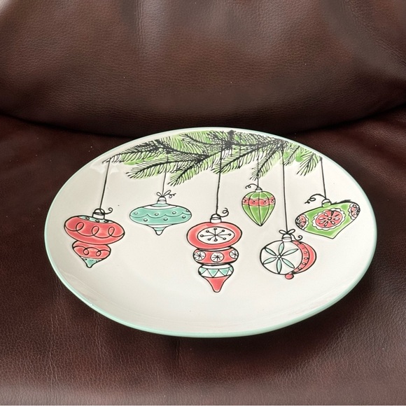 Pastel Christmas Ornaments 10.5” Ceramic Plate - Spectrum Designz Hobby Lobby - Picture 6 of 8
